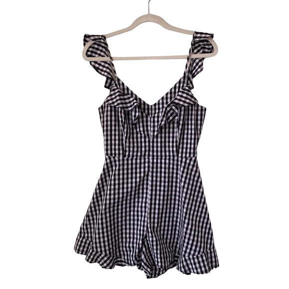 SAKS FIFTH AVENUE GINGHAM ROMPER - Picture 15 of 16